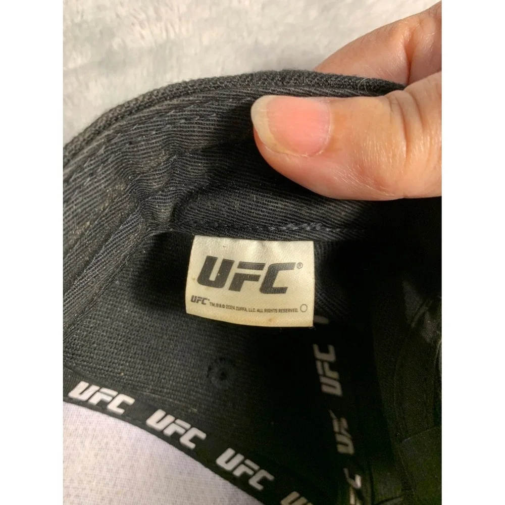Ufc Official Licensed Product Mens Black Hat Branded Interior Taping Adjustable